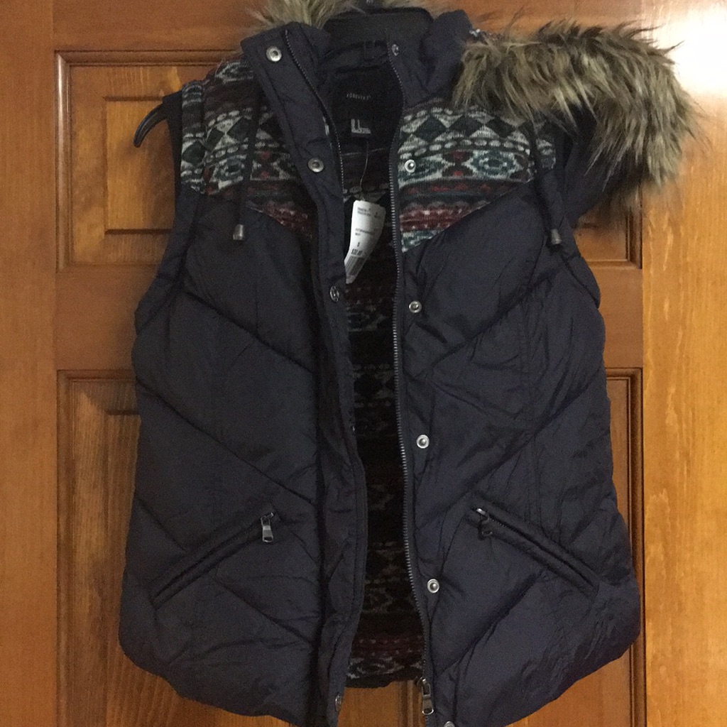 New Forever 21 Navy Vest - Small